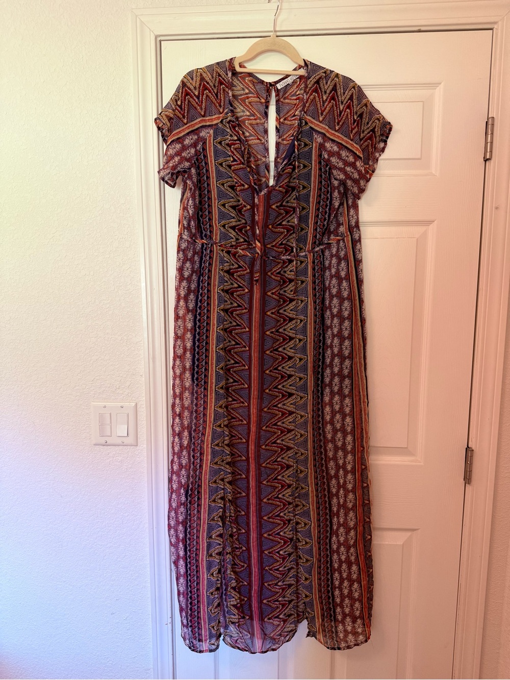 Patrons of Peace Rust & Blue Maxi Dress